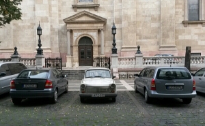 An old trabant I spotted, parked next to St Stephens Basilica.
